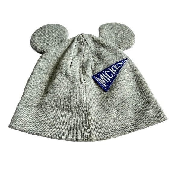 Disney Mickey Ears Gray Knit Hat Kids M/L 7-10 yrs - Picture 2 of 6